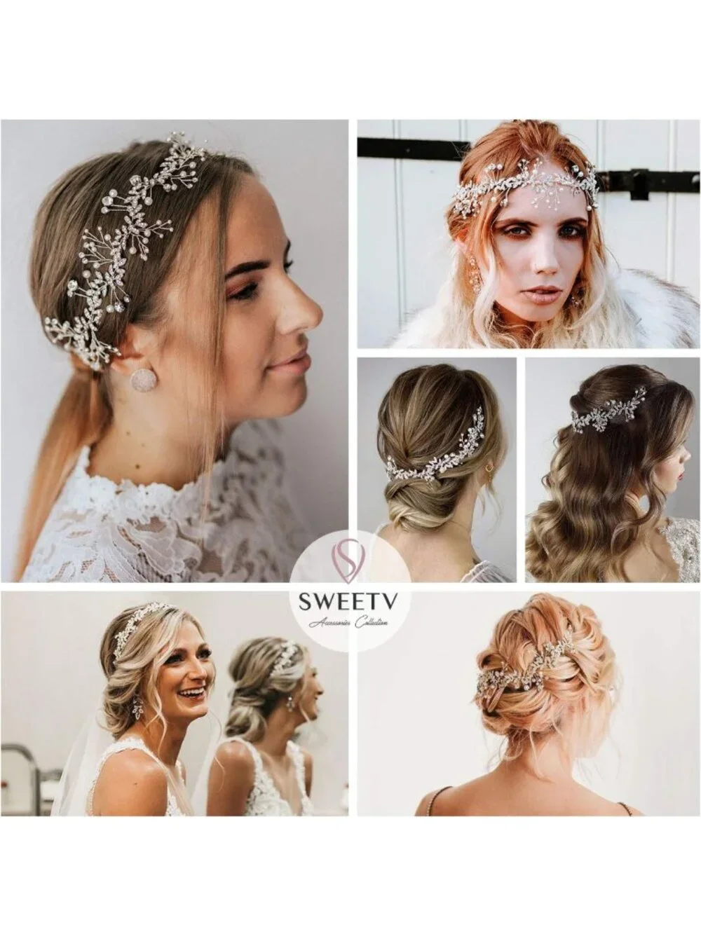 Elegant Silver Bridal Headband - Stunning Wedding Hair Accessory for Brides